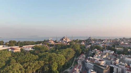 Luftaufnahme der Moscheen der Türkei Istanbul