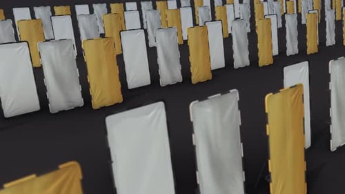 A Lot Of Light Diffusers In A Row 4k