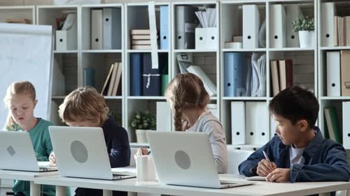 Children Doing IT Task