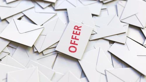 Offer Card on Envelopes Zoom Animation