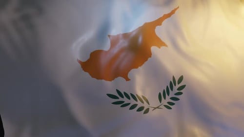 Realistic Waving Flag of Cyprus Animation