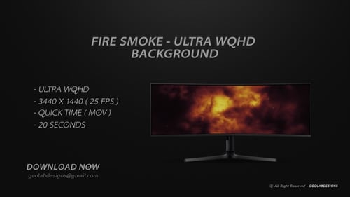 Fire Smoke - Ultra-WQHD-Hintergrund