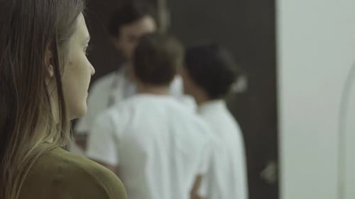 Nurse comforting patient