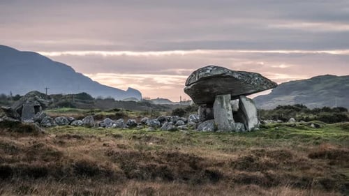 The Kilclooney Dolmen Between Ardara and Portnoo in County Donegal Ireland