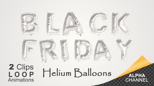 Floating Silver Balloon Letters for Black Friday Sales