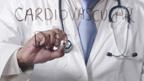 Doctor Writes Cardiovascular Disease Concept