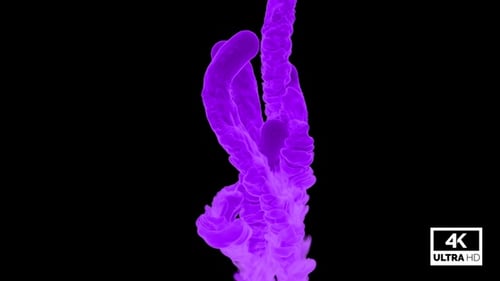 Dynamic Purple Fluid Smoke Rise Effect