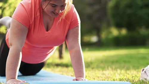 Overweight Routine Calorie Burn Overweight Woman