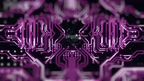 Abstract Digital Circuit Chip Board