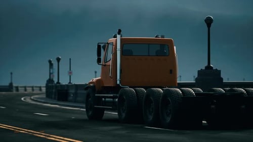 Big Lorry Truck on the Bridge
