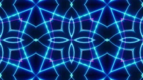 Retro Laser Beam Vj Kaleidoscope Loop 4K 04