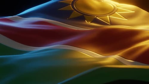 Waving Flag of Namibia 3D Realistic Animation