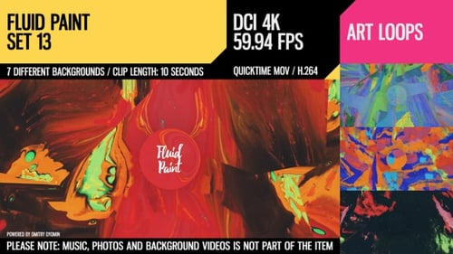 Abstract Fluid Paint Dynamic Background Loop