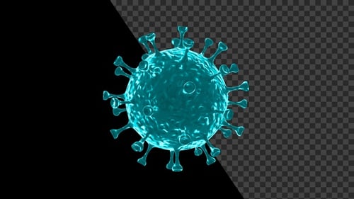 Rotating 3D Virus Cell Animation