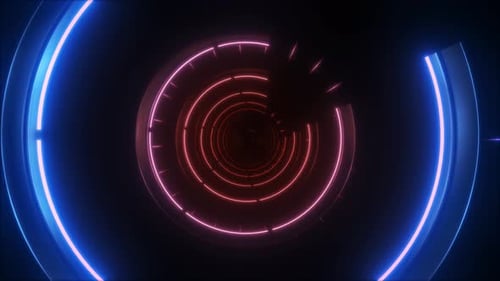 4k Farbiger Radialtunnel 2