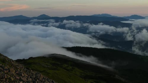 Video Footage Timelapse of Carpathian Mountains