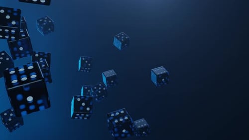 Aa 40 Casino Background. Many Dice. Gambling Concept