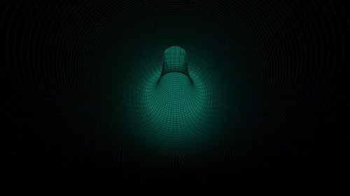 Abstrakte Schwarzweiß-Farbraster-Tunel-Animation V3