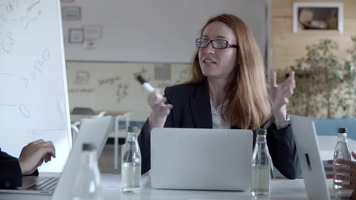 Women Collaborate in an Office Meeting