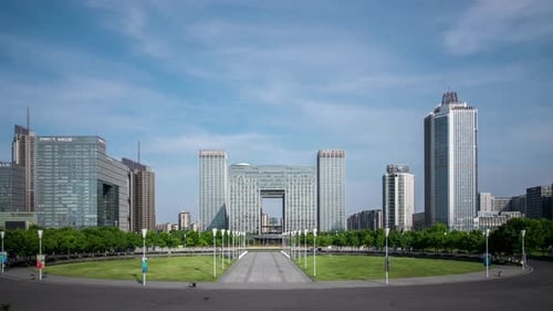 Time lapse of cityscape in nanjing city,china