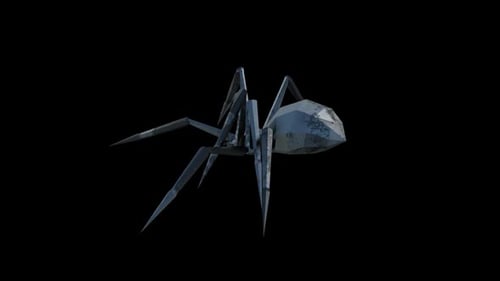 Geometric 3D Spider Walking Loop Animation