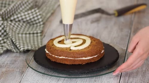 Cake Decorated with Frosting