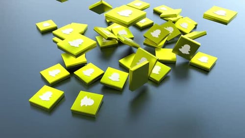 3D Corporate Technology Logo Blocks Scatter
