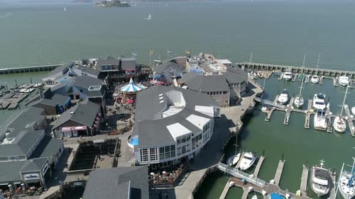 Aerial view of Pier 39, San Francisco