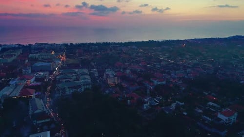 View On The Roofs At Sunset