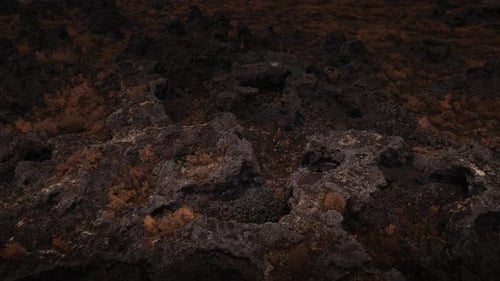 Aerial View of Rugged Desert Landscape