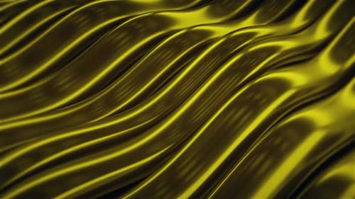 Abstract Gold Wavy Liquid Loop Background