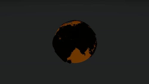 The earth rotates with the yellow sea
