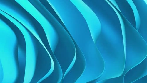 Abstract Blue Fluid Waves Motion Background