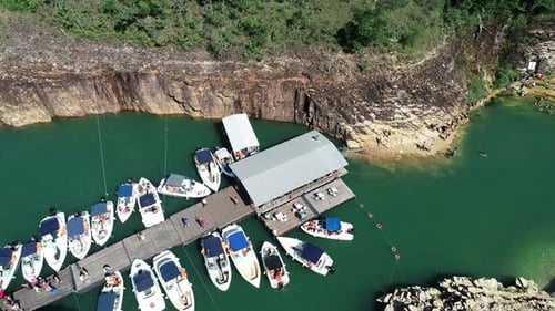Capitolio lagoon tourism landmark at Minas Gerais state Brazil.