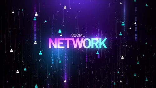 Social Network Matrix Digital Animation