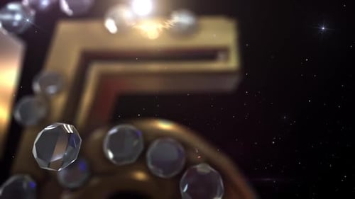 Golden 15 Years Anniversary Title Reveal with Sparkling Diamonds