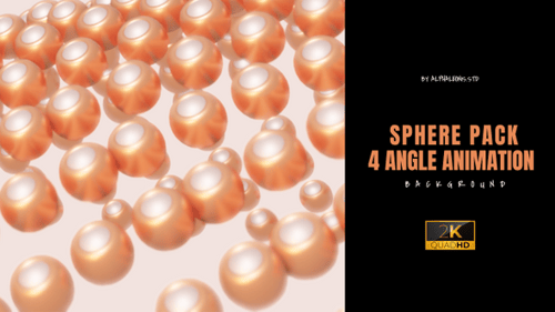 Flowing Rose Gold Spheres Abstract Wave Animation