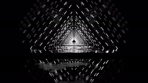 Bucle de túnel de triángulo blanco