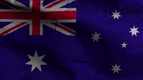 Animated Waving Australian Flag Loop