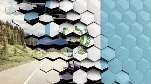 Dynamic Hexagon 3D Grid Reveal Transition