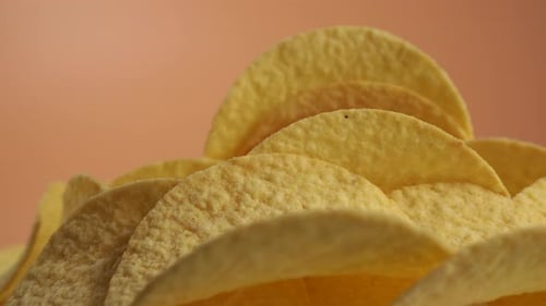 Close up Shot of Potato Chips