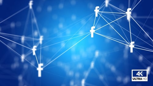 Datennetzwerke Facebook Plexus Hintergrund Looped