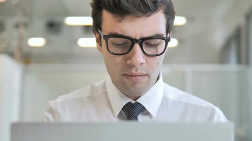 No Businessman Rejecting Offer at Work