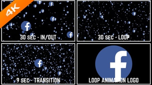 Floating Facebook Logo Particle Backgrounds