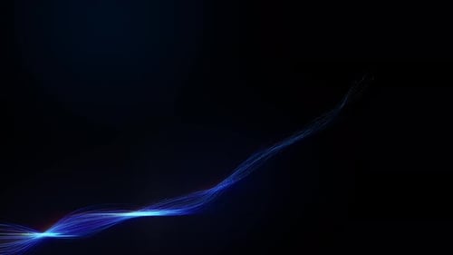 Futuristic Abstract Blue Glowing Lines Digital Data Stream Background