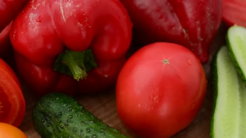 Vibrant Close Up of Raw Vegetables