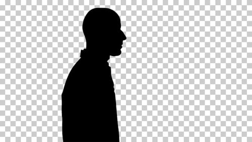 Silhouette Doctor caminhando, Alpha Channel