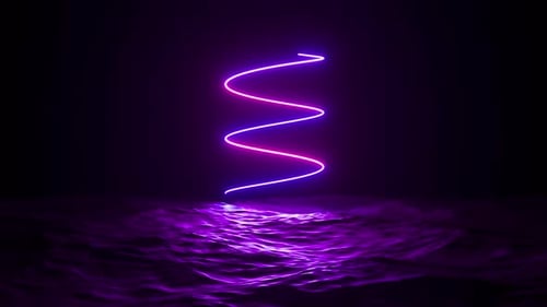Neon Glowing Spiral