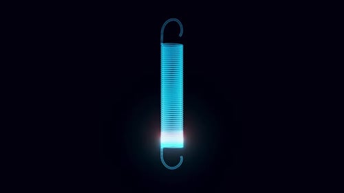 Steel Spring Hologram Rotating 4k