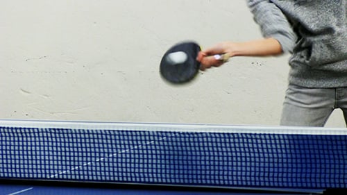 Ping Pong Game Action Indoors
